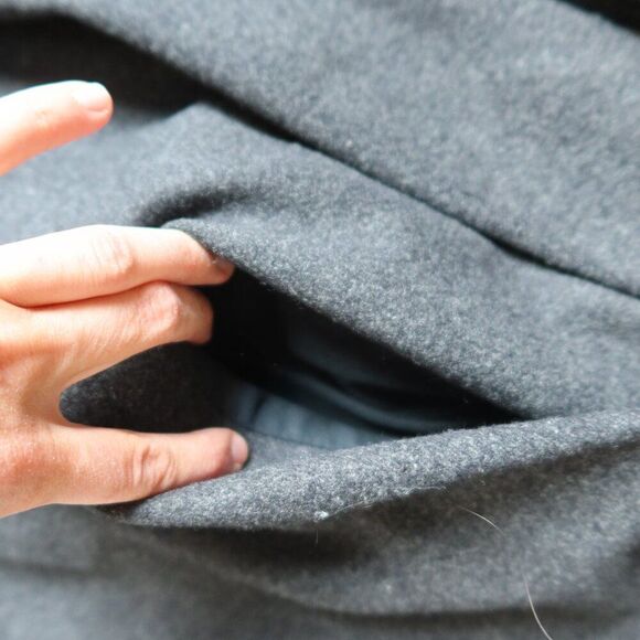 MAXMARA wool peacoat long grey alpaca mohair double breast 6 luxury old money - Picture 7 of 15